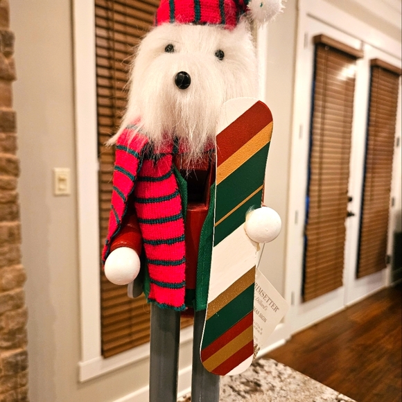 White Schnauzer Snowboarding Trimsetter by Dillard's Nutcracker 17.5'' - Picture 7 of 7